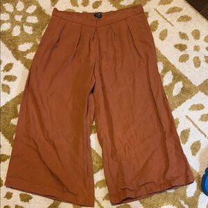 LOFT Wide Leg Pants in Rust